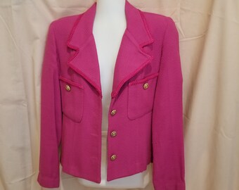 dark pink jacket
