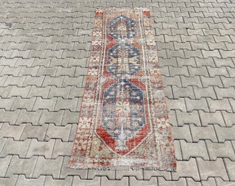 2x10 TURKISH VINTAGE RUNNER,Oushak Handmade Wool Rug,2x10 Runner Rug,Unique Rug,Wool Area Rug,Bohemian Runner,Vintage Carpet,6352