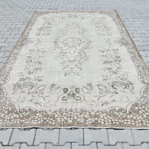 Turkish Rug, Oushak Area Rug, Vintage Rug, Oushak Rug, Living Room Rugs, Soft Rug, Wool Rug, Turkish Area Rug, Oushak Carpet, Area Rug,S2173