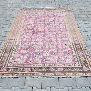 Oushak Rug, Vintage Rug, 5x7 Rug, Handmade Rug, Wool Rug, Neutral Rug, 5x7 Area Rug, Turkish Rug, Boho Rug, 5x7 Turkish Rug, Area Rug, S2612