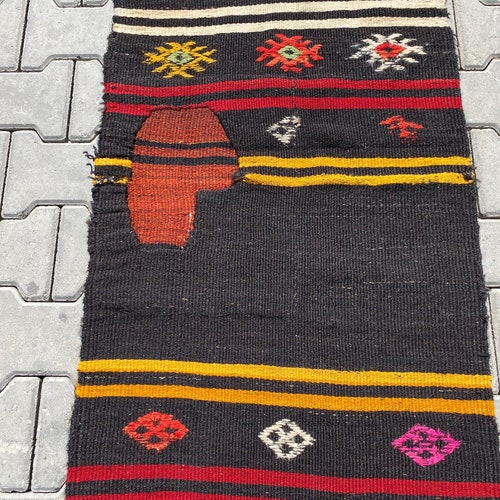 Turkish runner rug, Oushak runner rug, Oushak rug, Turkish rug, Vintage runner, Vintage rug, 2.1 shops x 10.1 Feet / 63 x 309 Cm