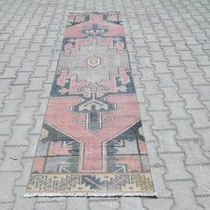 2x9, Rug For Kitchen Room, 2x9 Rug, 2x9 Oushak Rug, 2x9 Vintage Rug, Vintage, Unique Runner, Long Turkish Rug, Vintage Runner Rug, Rug,B3059