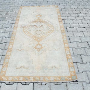 Tappeto di lana, tappeto Oushak, tappeto vintage, tappeto neutro, tappeto boho, tappeto, tappeto per bambini, tappeto Oushak, tappeto turco, tappeto turco di lana, tappeti, A-1585