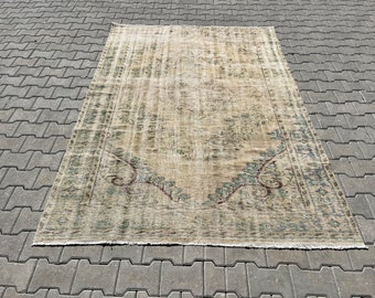 Vintage Rug,Oushak Rug,5x8 Turkish Rug,Living Room Rug,Turkish Rug,5x8 Oushak Rug,Bedroom Rug,5x8 Rug,Anatolian Rug,Wool Rug,Kids Rug,S968