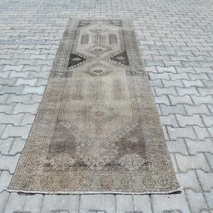 3x11, Runner Rug, Handmade Runner Rug, Kitchen Runner Rug, Soft Runner Rug, 3x11 Oushak Rug, Vintage Runner Rug, Oushak Runner Rug, B3254
