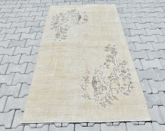 Turkish Rug,Oushak Rug,Vintage Turkish Rug,Handmade Oushak Rug,Vintage Rug,Turkish Area Rug,Vintage Oushak Rug,OushakAreaRug,3.4x6.4Ft,S2031