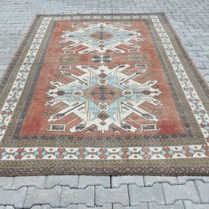 Anatolian Rug, Antique Rug, Oriental Rug, Oushak Area Rug, Farm House Rug, Rustic Rug, Anatolian Vintage Rug, Oversize Rug, Large Rug, A1214