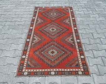 3x6, dywan wełniany, dywan Oushak, dywan Vintage, dywan turecki, dywanik, 3x6 dywan Oushak, dywan z Turcji, 3x6 Vintage dywan, dywan 3x6, 3x6 dywan turecki, A1658