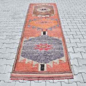 3x11 Vintage Rug,Vintage Runner Rug,3x11 Turkish Rug,Wool Runner Rug,Runner Rug,3x11 Oushak Rug,Oushak Runner Rug,Hallway Rug,Runner,M314