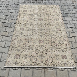 4x6 Oushak Rug,Bedroom Rug,4x6 Vintage Rug,Hand Knotted Rug,4x6 Turkish Rug,Oushak Rug,4x6 Rug,Turkish Rug,Handmade Rug,Vintage Rug,S 1013