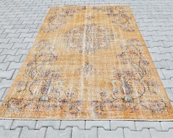 5x8 Oushak Rug,Vintage Area Rug,5x8 Area Rug,Bedroom Rug,Handmade Rug,5x8 Wool Rug,Hand Knotted Rug,5x8 Vintage Rug,5x8 Turkish Rug,S2074
