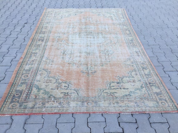 6x9 Rug,Oushak Rug,Bedroom Rug,6x9 Oushak Rug,Area Rug,Bohemian Rug,6x9 Turkish Rug,Turkish Rug,Vintage Rug,Home Decor,Neutral Rug,Rug,S 355