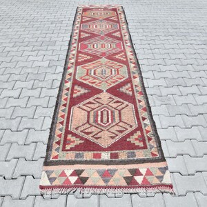 Wool Runner Rug,Runner Rug,Oushak Runner Rug,Hallway Rug,Kitchen Rug,Handmade Runner Rug,Turkish Runner Rug,Vintage Runner Rug,Runner,M369