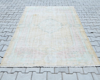 5x8 Rug, Oushak Rug, Vintage Area Rug, Living Room Rug, 5x8 Turkish Rug, Anatolian Rug, Antique Rug, Hand Made Rug, 5x8 Oushak Rug, S3332