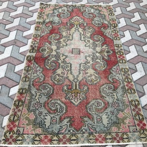 Oushak Rug,Turkish Rug,4x7 Oushak Rug,4x7 Rug,Anatolia Rug,Handmade Rug,Living Room Rug,4x7 Turkish Rug,Wool Rug,Vintage Rug,Home Decor,A116