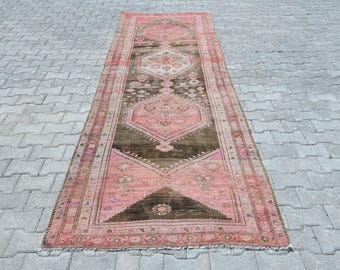 Runner Rug, Wool Runner Rug, Kitchen Runner Rug, Oushak Runner Rug, Soft Runner Rug, Turkish Runner Rug, Vintage Runner Rug, B2907