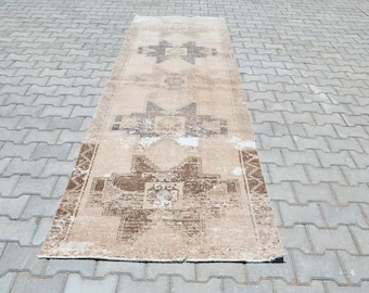 3x10 Runner, Oushak Runner Rug, Vintage Runner Rug, Kitchen Runner Rug, Entryway Rug, 3x10 Oushak Rug, 3x10 Turkish Rug, Rug Runner, B3297
