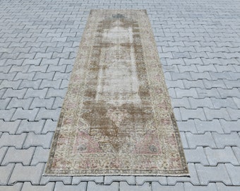 Turkish Runner Rug,3x10 Rug,Runner Rug,Oushak Runner Rug,3x10 Oushak Rug,Vintage Runner Rug,3x10 Turkish Rug,Entryway Rug,Hallway Rug,B2310