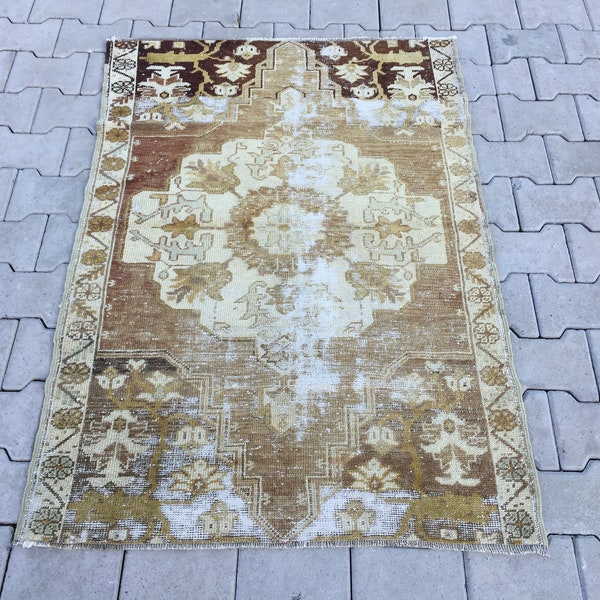 3x5 Rug,Oushak Rug,Turkish Rug 3x5,Vintage Rug,Oushak Rug 3x5,Living Room Rug,Bedroom Rug,Vintage Rug 3x5,Oushak Kids Rug,3.1x4.4 Ft,A 284