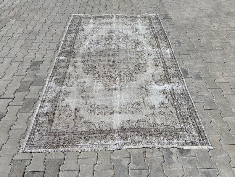 6x9 matta, vintagematta, 6x9 turkisk matta, bohemisk matta, 6x9 oushakmatta, handgjord matta, 6x9 vintagematta, ekologisk ullmatta, bondgårdsmatta, oushakmatta, S 466 bild 1