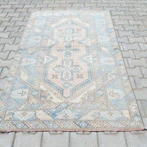 Wool Handmade Rug, 4x7 Oushak Rug, 4x7 Vintage Rug, 4x7 Turkish Rug, Anatolian Rug, Neutral Rug, 4x7 Rug, Handmade Rug, Kids Rug, Rug, A1548