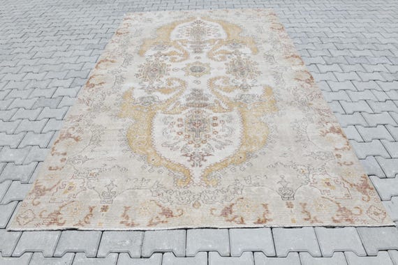 Oushak Carpet, Home Decor, Neutral Rug, Living Room Rug, Turkish Rug, Oushak Rug, Vintage Rug, Oushak Area Rug, Turkish Area Rug, Rug,S-2151