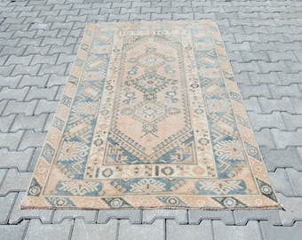 4x6 Rug, Handmade Rug, Soft Rug, Neutral Rug, 4x6 Oushak Rug, 4x6 Vintage Rug, Living Room Rug, 4x6 Turkish Rug, Area Rug, Wool Rug, A1549