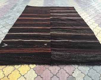 ヤギの粘土、ヴィンテージ ウシャック ラグ、8.8 x 13.4 フィート