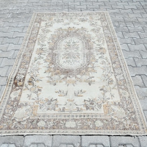 4x7, Area Rug, Oushak Handmade Rug, Living Room Rug, For Bedroom Rug, 4x7 Turkish Rug, Vintage Rug, Turkish Rug, 4x7 Oushak Rug, Rugs, S2415
