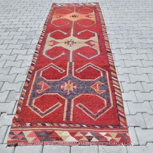 Runner Rug, Oushak Runner Rug, Turkish Runner Rug, Boho Rug, Soft Runner Rug, Kitchen Rug, 3x11 Runner Rug, Christmas Gift Rug, Runner, M13