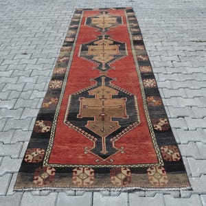 Long Runner Rug, Stair Runner Rug, Oushak Runner Rug, Vintage Runner Rug, Handmade Runner Rug, Neutral Runner Rug, Kitchen Runner, Rug,B3417