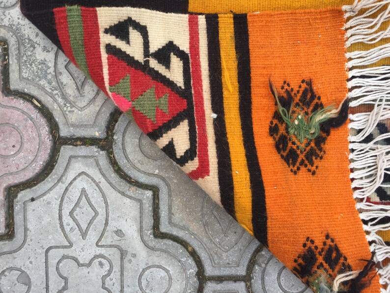 Handmade Rug Weaving Kilim Kelim Antique,Vintage Rug Turkish kilim 2.3 x 4.7 Feet 71 x 144 cm Handwoven Kilim