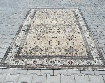 6x9 Vintage Rug, Oushak Area Rug, Turkish Rug, Oushak Rug, Vintage Rug, 6x9 Oushak Rug, Vintage Area Rug, Oversize Rug,6x9 Turkish Rug,S2463