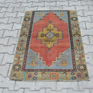 3x4 Small Rug, Neutral Rug, Boho Rug, Soft Rug, Handmade Rug, Kids Rug, 3x4 Oushak Rug, 3x4 Turkish Rug, 3x4 Vintage Rug, Mini Rugs, A1112