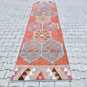 Runner Rug, Wool Runner rug, Kitchen Rug, Turkish Runner Rug, Oushak Runner Rug, Special Rug Runner, Neutral Runner Rug, Handmade Rug,B2537