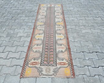 Oushak Runner Rug, Wool Runner Rug, Kitchen Runner Rug, Vintage Runner Rug, Soft Runner Rug, Kitchen Rug, Anatolian Runner Rug, Runner,B3127