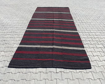 Kilim Rug, Anatolian Kilim Rug, Indoor Rug, Handwoven Rug, Vintage Kilim Rug, Turkish Kilim Rug, Bohemian Area Rug, 171x378 cm/ 5.6x12.4 ft