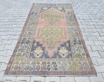 Turkish Rug, Neutral Rug, Home Decor, Oushak Carpet, Wool Rug, Hand Knotted Rug, Soft Rug, Oushak Rug, Vintage Wool Rug, Oriental Rug, A1322