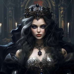 Medieval Princess Digital download - Middle Ages Monarch Royalty Fantasy Tiara - AI Art Print Printable Image stock photo PNG