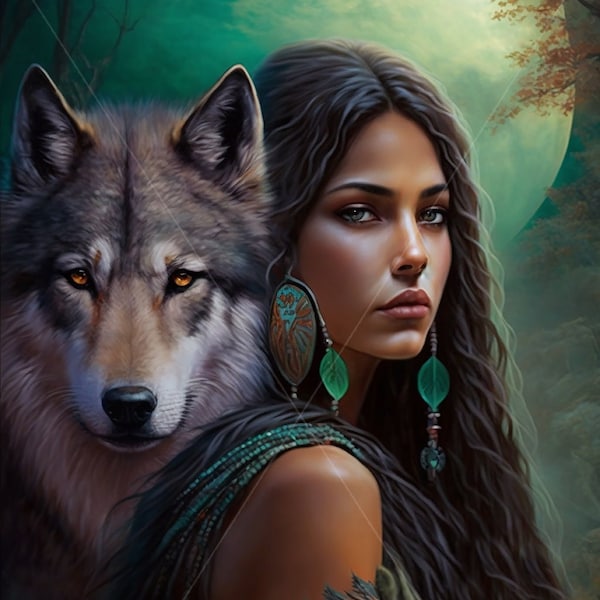 Native American Wolf - Etsy