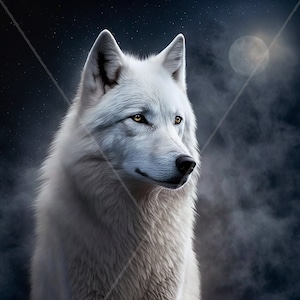 Digital Download White Greenland Wolf Canis Lupus Orion - Etsy