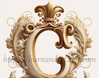 Digital Download Letter P Crown on Whitish Background - Etsy