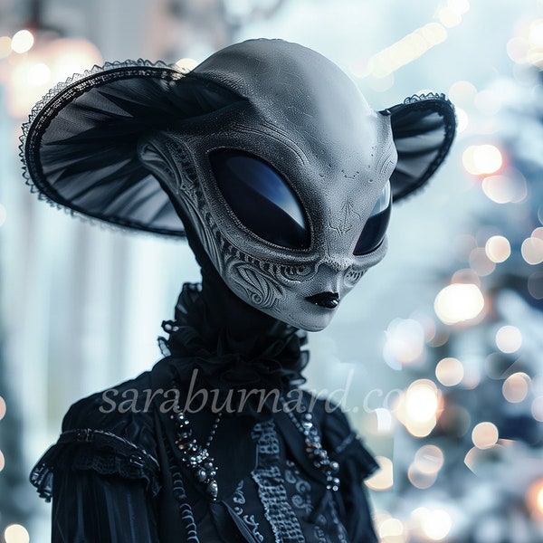 Digital download - Extraterrestrial Alien Goddess - Fantasy - AI Generated Art Print Printable Image Stock photo JPG