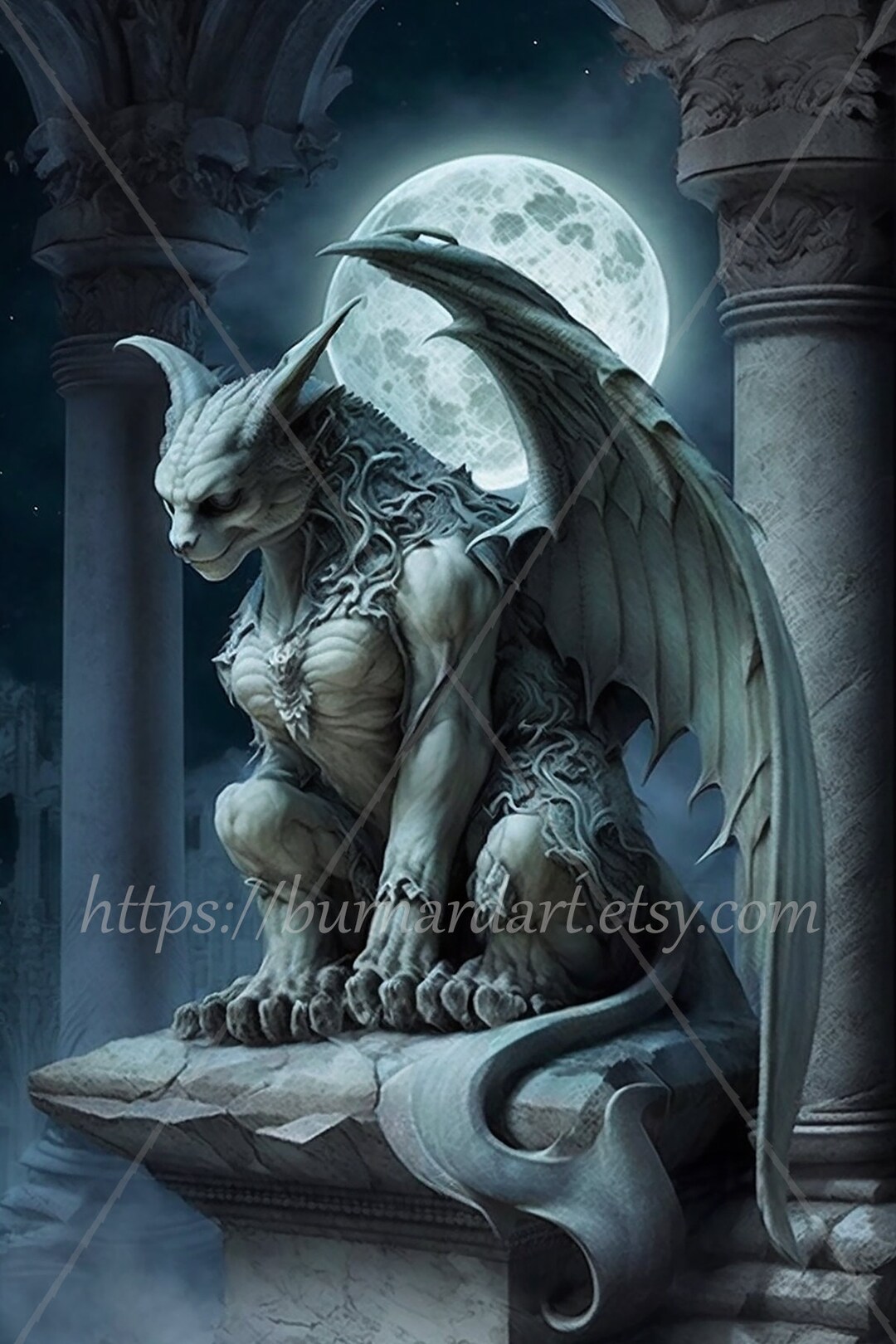 Gargoyles Digital Download Medieval Griffins Gothic Greek Mythology 