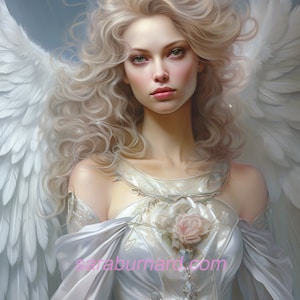 Angel Digital download - With Wings - Religious - Fantasy - AI Art Print Printable Poster Image stock photo PNG