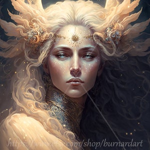 Digital Download Celestial Woman Ethereal Spiritual AI Generated Art ...
