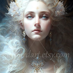 Harmonia Digital download - Bogini harmonii i zgody - Mitologia grecka - AI Art Print Wydrukuj zdjęcie stockowe PNG