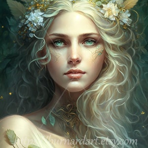 Demeter Digital download - Goddess of harvest and agriculture - Greek Mythology - AI Art Print Printable Image stock photo PNG
