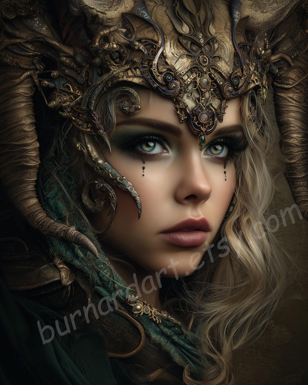 Shadow Elven Ruler - Digital Art Print Download - Dark Elven Fantasy ...