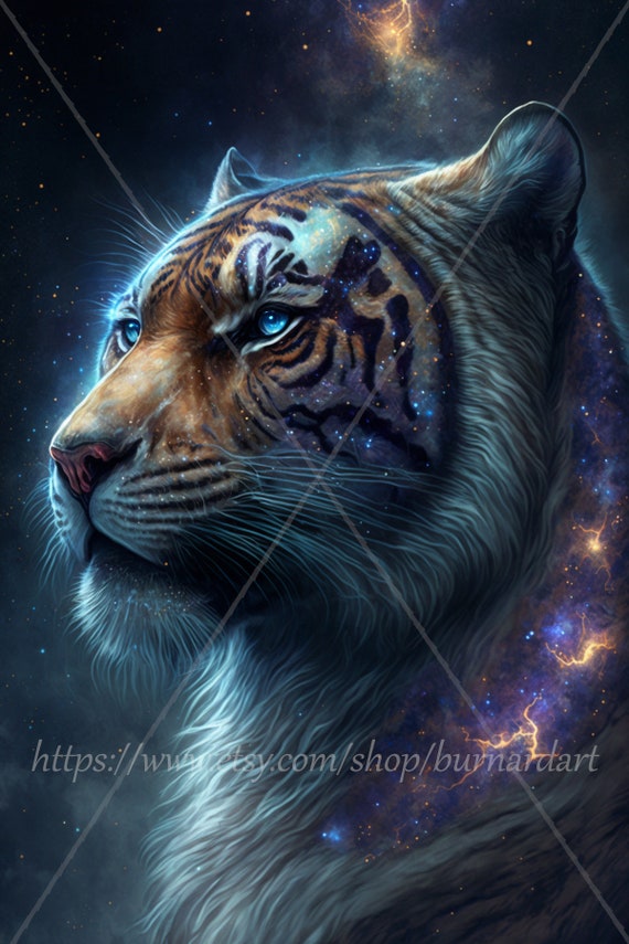 Digital Download Tiger Spirit Animal AI Generated Art - Etsy